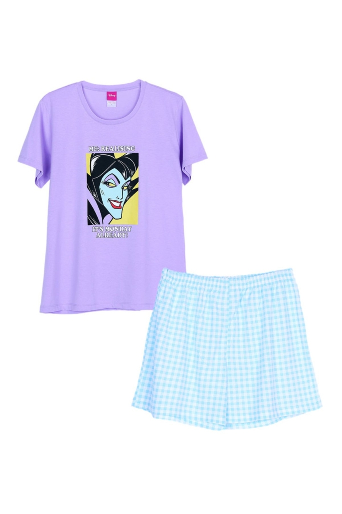 ชุดนอนผู้หญิง JOSILINS เซตแขนสั้นขาสั้น Disney Princess Aurora | Maleficent