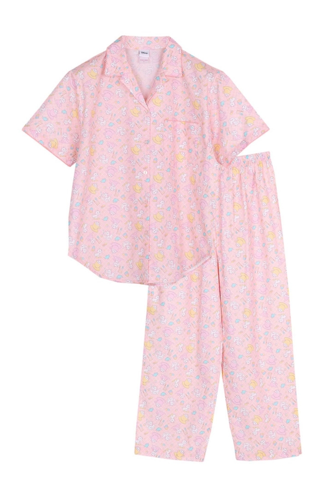 ชุดนอนผู้หญิง JOSILINS เซตแขนสั้นขายาว The Aristocat : Marie Tea Cup สีฟ้า และสีโอรส