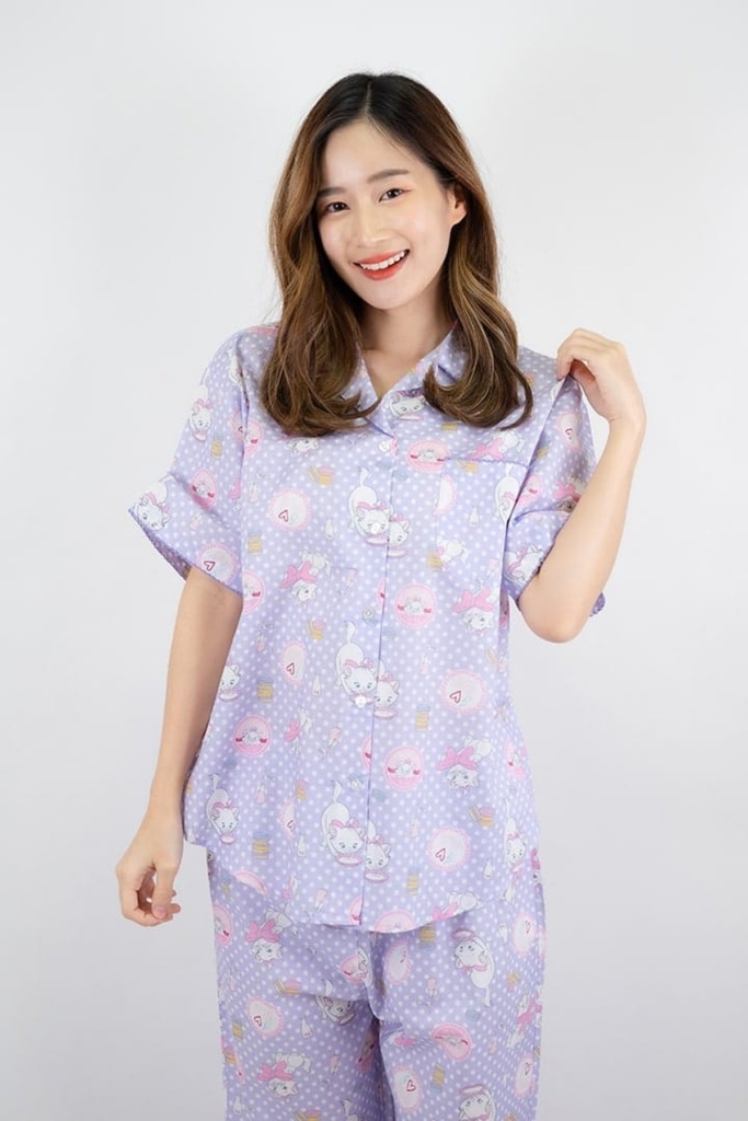 ชุดนอนผู้หญิง JOSILINS เซตแขนสั้นขายาว Marie Macaron2