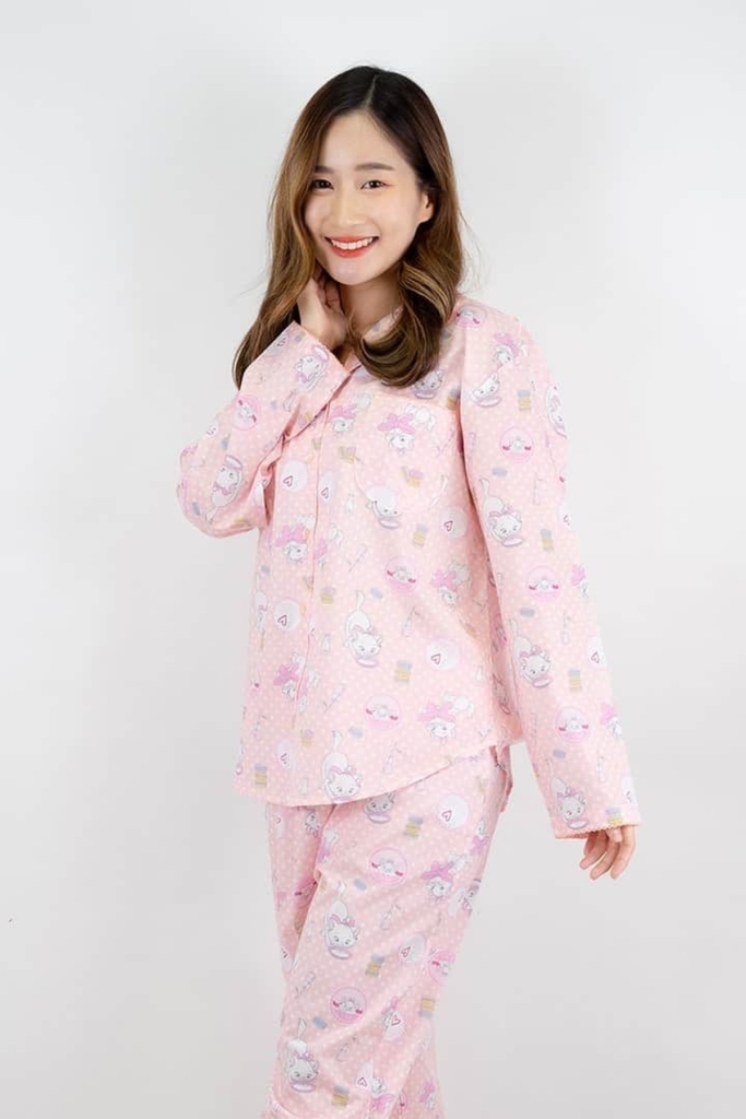 ชุดนอนผู้หญิง JOSILINS เซตแขนยาวขายาว Marie Macaron2