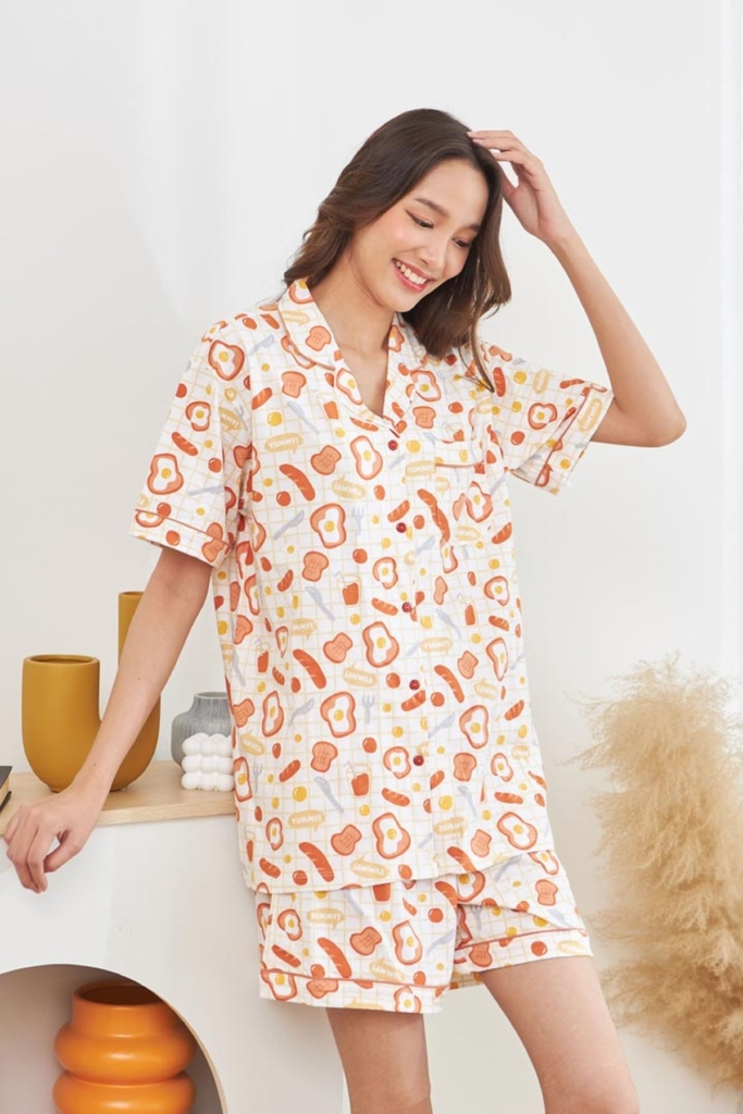 ชุดนอนผู้หญิง JOSILINS Breakfast Yummy ไซส์ F และไซส์ พลัส