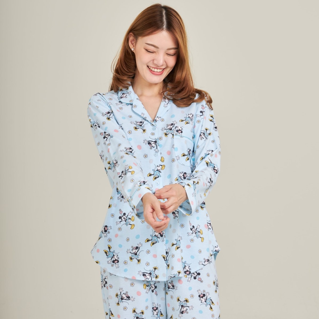 ชุดนอนผู้หญิง JOSILINS Disney Minnie Mouse in geo world ไซส์ F และไซส์ พลัส