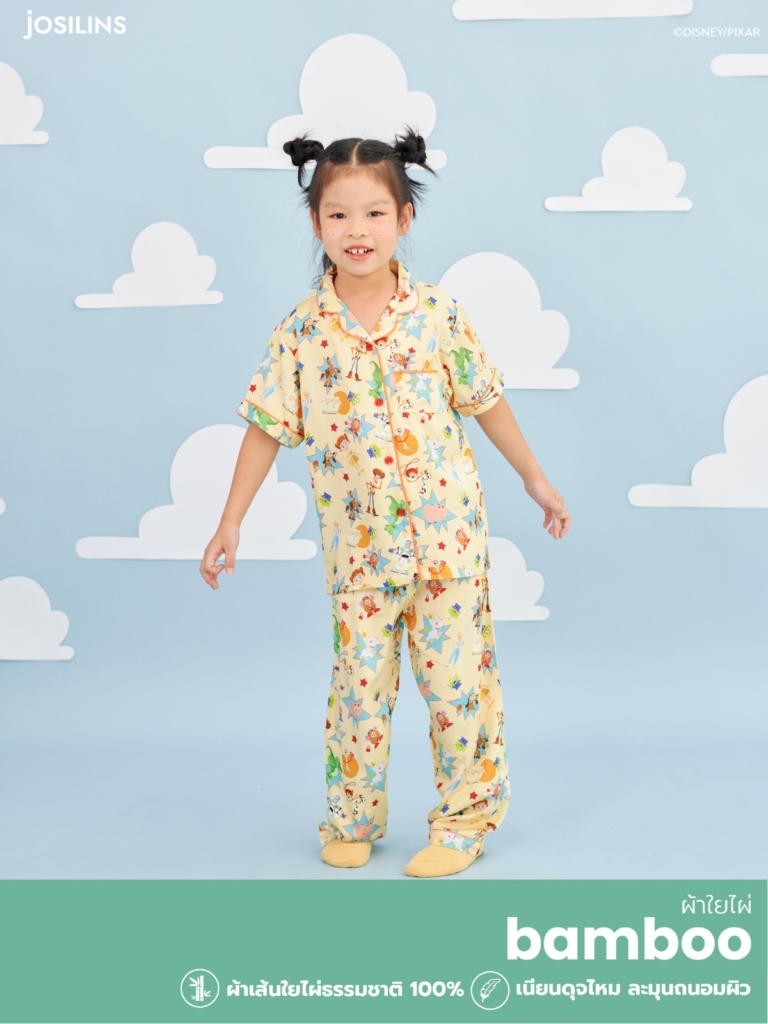 Josilins ชุดนอน เด็ก ลิขสิทธิ์ Disney Pixar Toy Story 4 คอลเลคชัน Funfinity ผ้าแบมบูใยไผ่