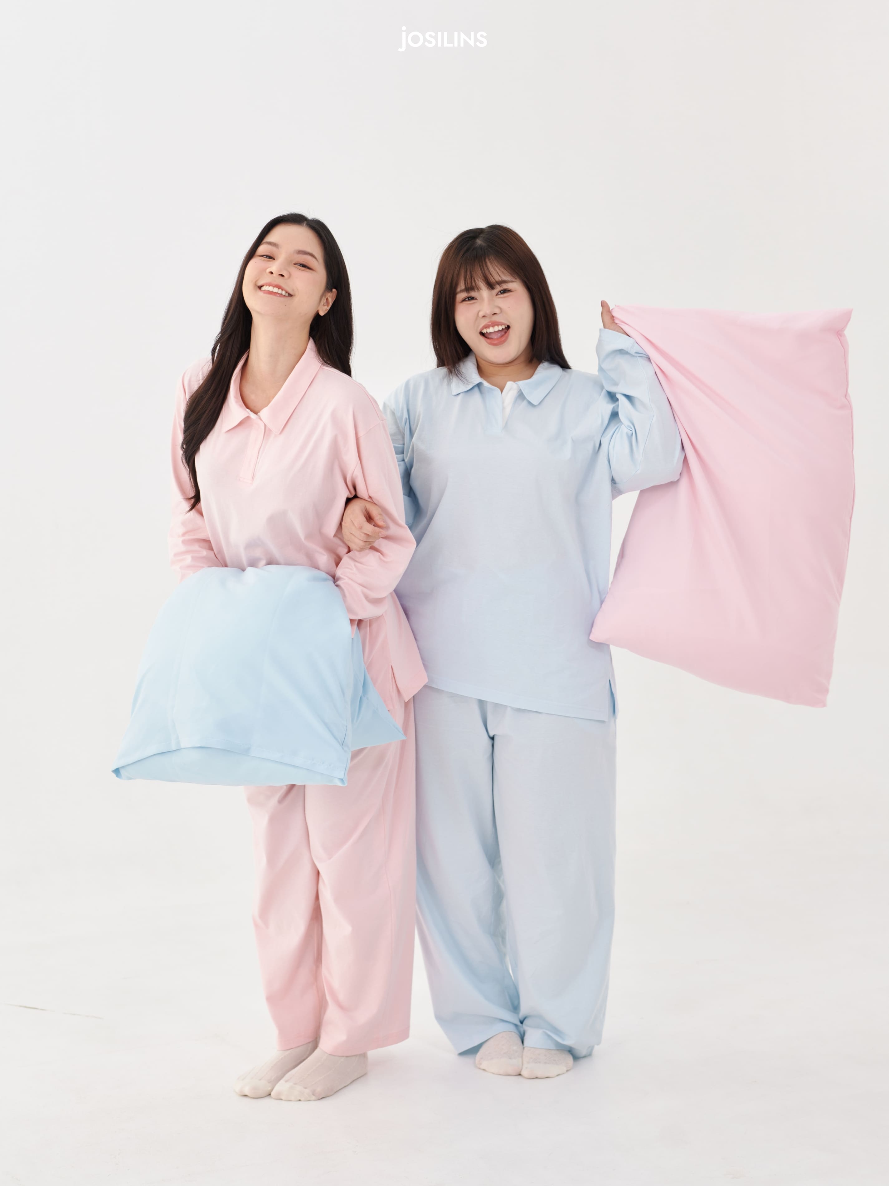 Josilins ชุดนอน ผู้ใหญ่ คอลเลคชัน Truly Cotton ผ้าคอตตอนยืดพรีเมี่ยม สีพื้น SM ML LXL - Image 2