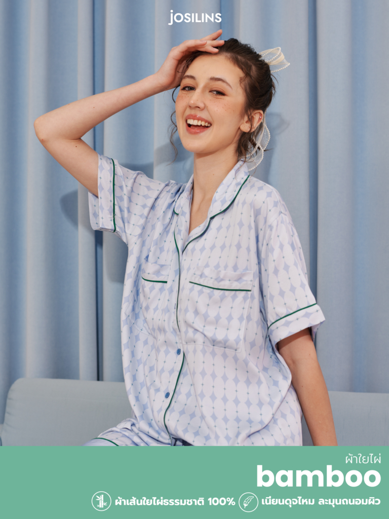Josilins ชุดนอน ผู้ใหญ่ คอลเลคชัน Sparkle In Neverland ผ้าแบมบูใยไผ่ SM ML LXL