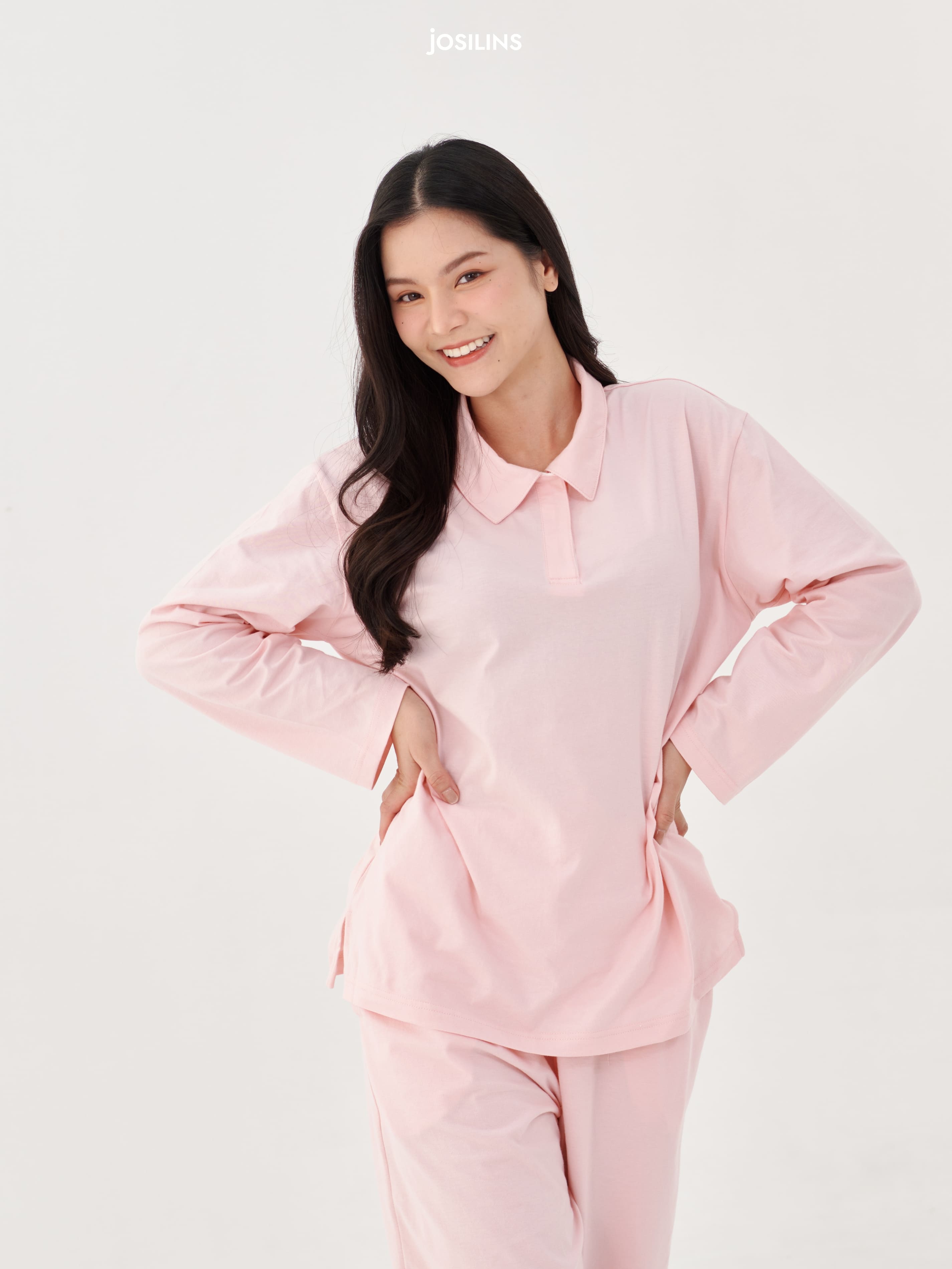 Josilins ชุดนอน ผู้ใหญ่ คอลเลคชัน Truly Cotton ผ้าคอตตอนยืดพรีเมี่ยม สีพื้น SM ML LXL - Image 3