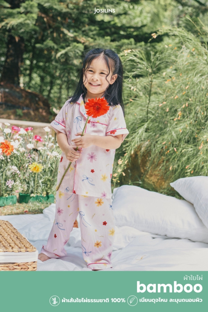 Josilins ชุดนอน เด็ก คอลเลคชัน Blooming Dream ผ้าแบมบูใยไผ่